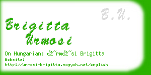 brigitta urmosi business card